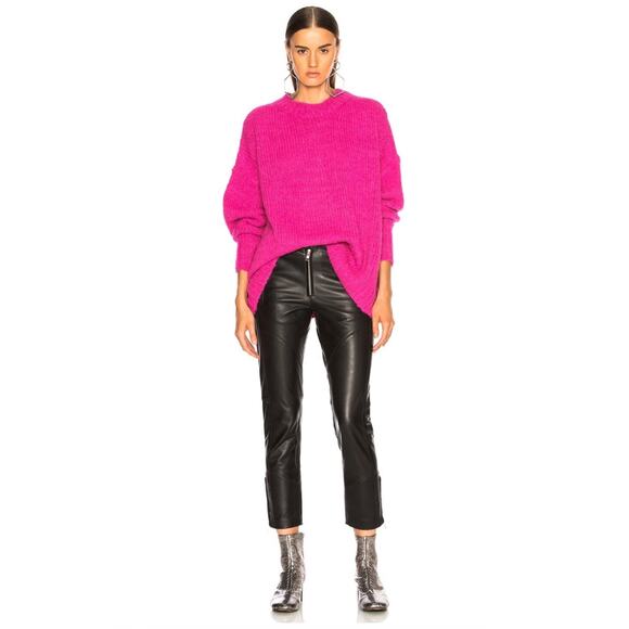 Isabel Marant Étoile Pink Alpaca Wool Blend Oversized Sweater, Size S/ 36 - Picture 5 of 15